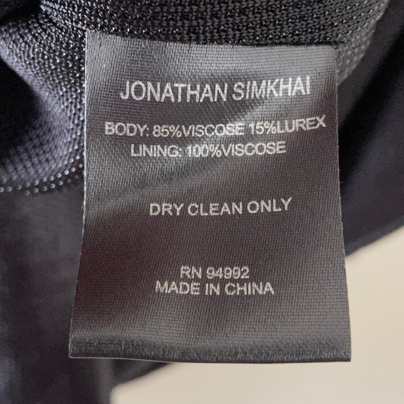 Jonathan Simkhai Metallic V-neck Belted Wrap Mini Dress - Picture 16 of 16